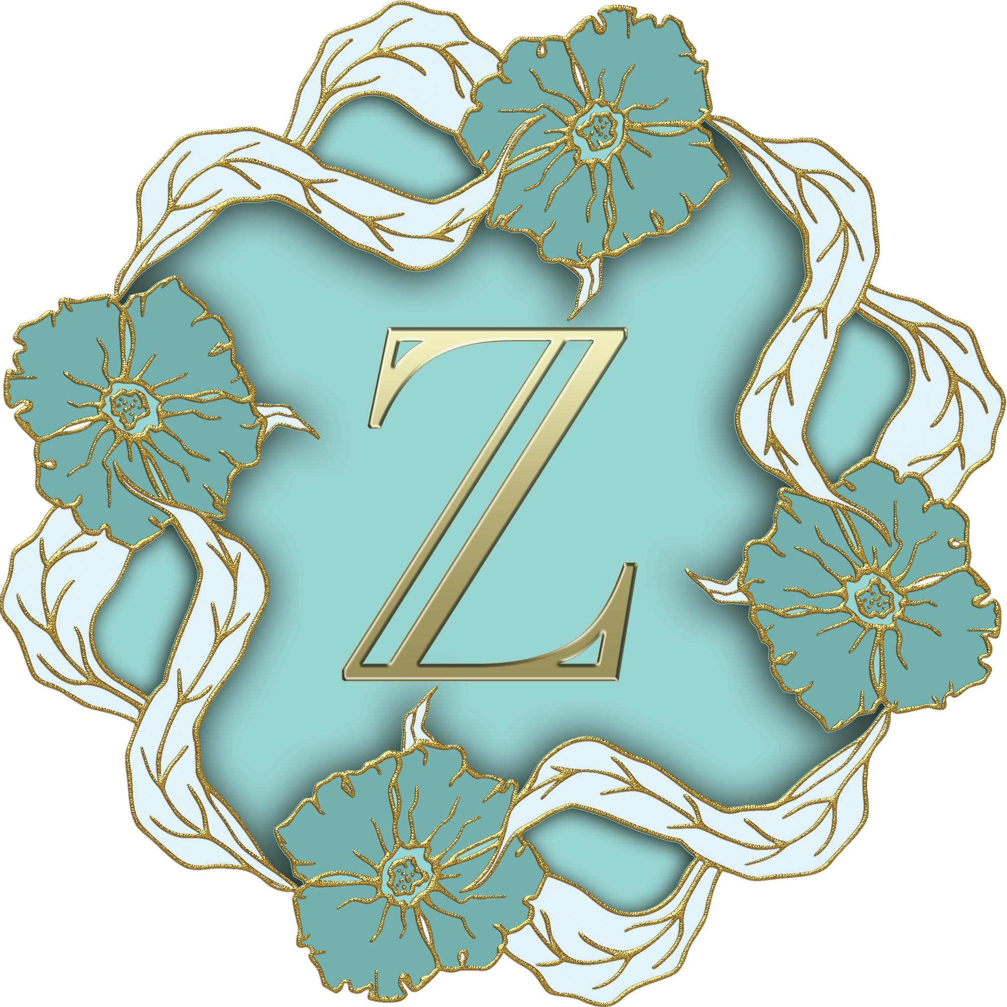 Monogram wykonany drobnym ściegiem